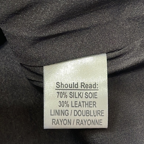 Parker Woman Green Silk & Black Leather Combo Mini Dress Size S - Picture 13 of 15